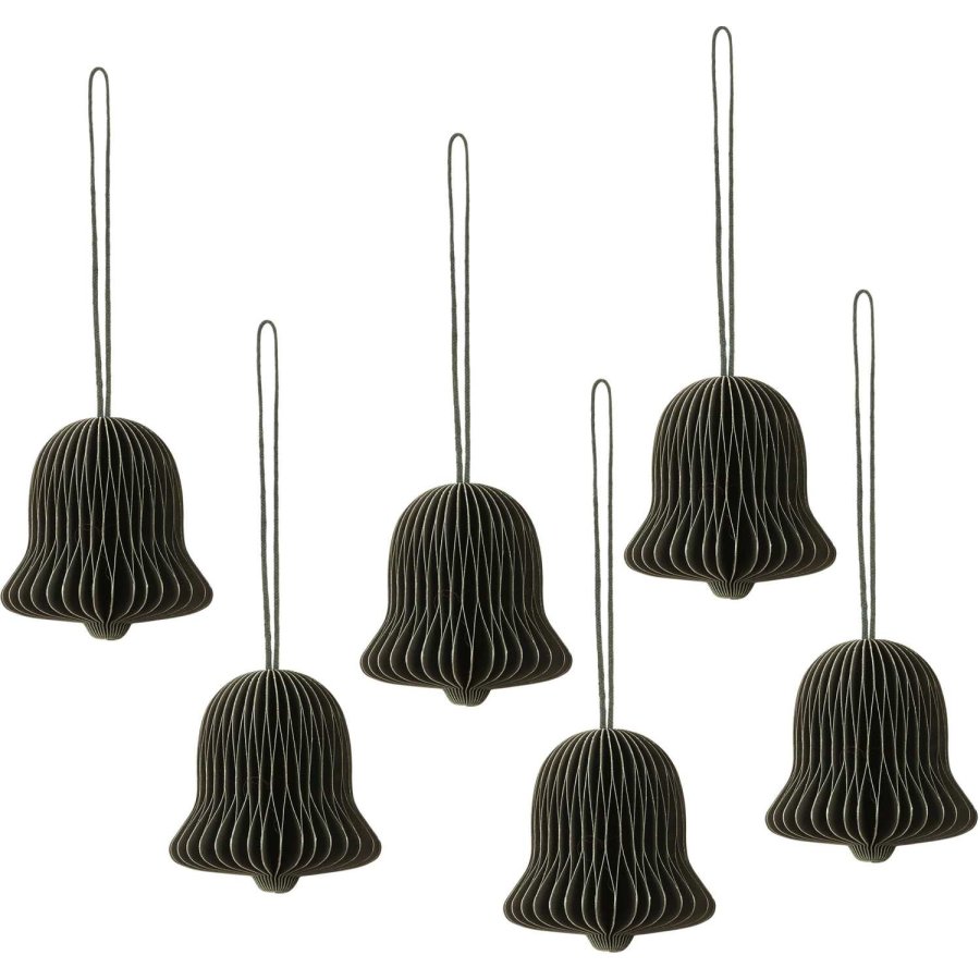 Broste Copenhagen Chime Bell Ornament 6er Set 4,5 cm, Thyme