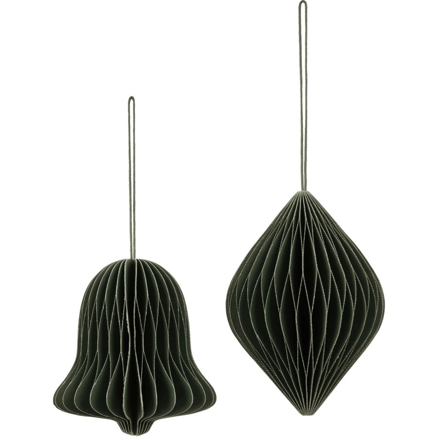 Broste Copenhagen Christmas Mix Ornament 2er Set 8 cm, Thyme