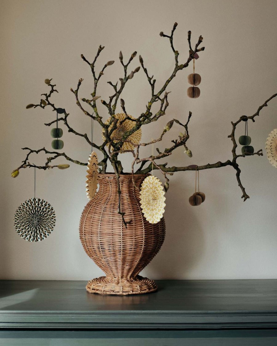 Broste Copenhagen Stella Rosette 12 cm, Forest Green