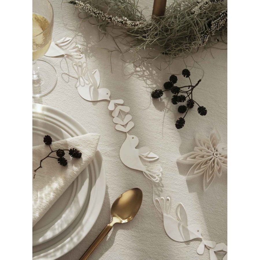 Broste Copenhagen Nostalgia Girlande Vogel 180 cm, Off White