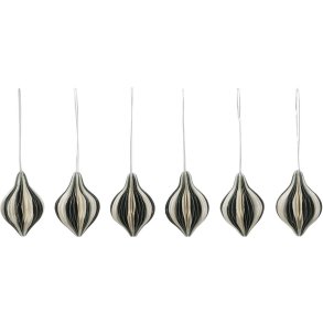 Broste Copenhagen Spira Ornament 6er Set �3,8 cm, Gr&uuml;n