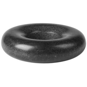 Broste Copenhagen Torus Kerzenhalter H5 cm, Schwarz