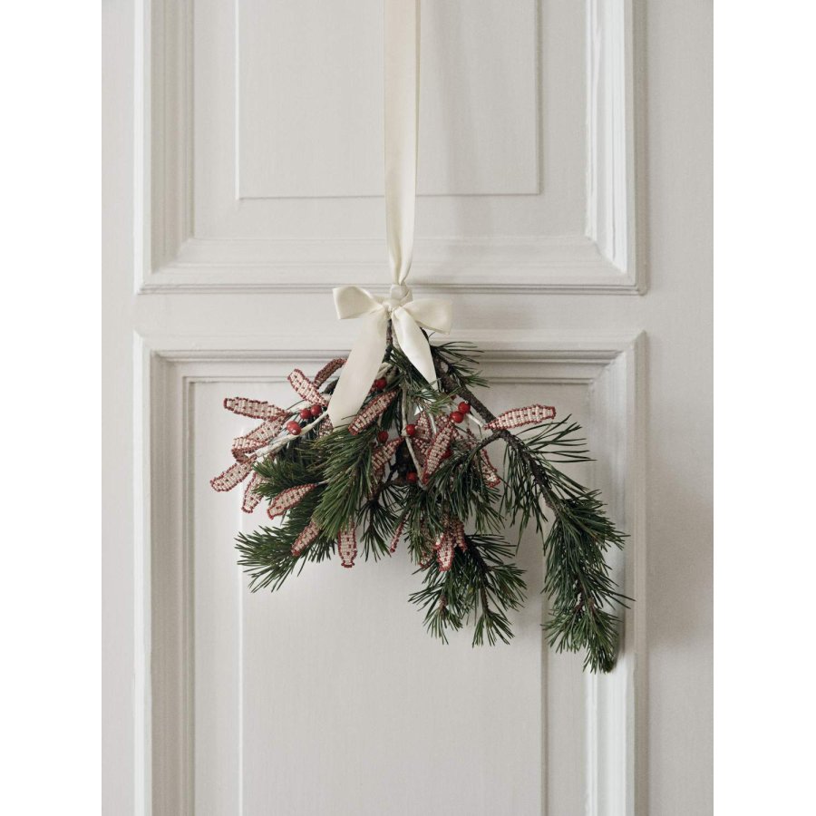 Broste Copenhagen Mistletoe Ornament 17x18 cm, Pumpkin Orange
