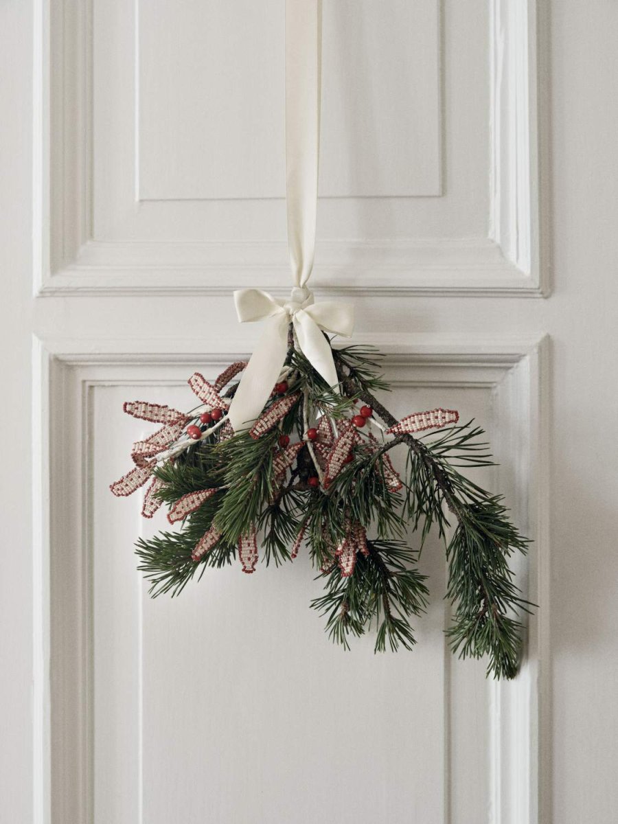 Broste Copenhagen Mistletoe Ornament 17x18 cm, Pumpkin Orange