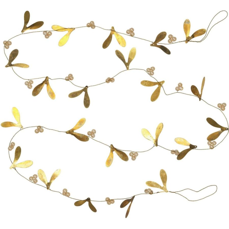 Broste Copenhagen Mistletoe Guirlande 184 cm, Beige