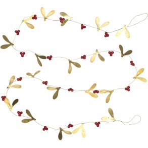 Broste Copenhagen Mistletoe Guirlande 184 cm, R�d