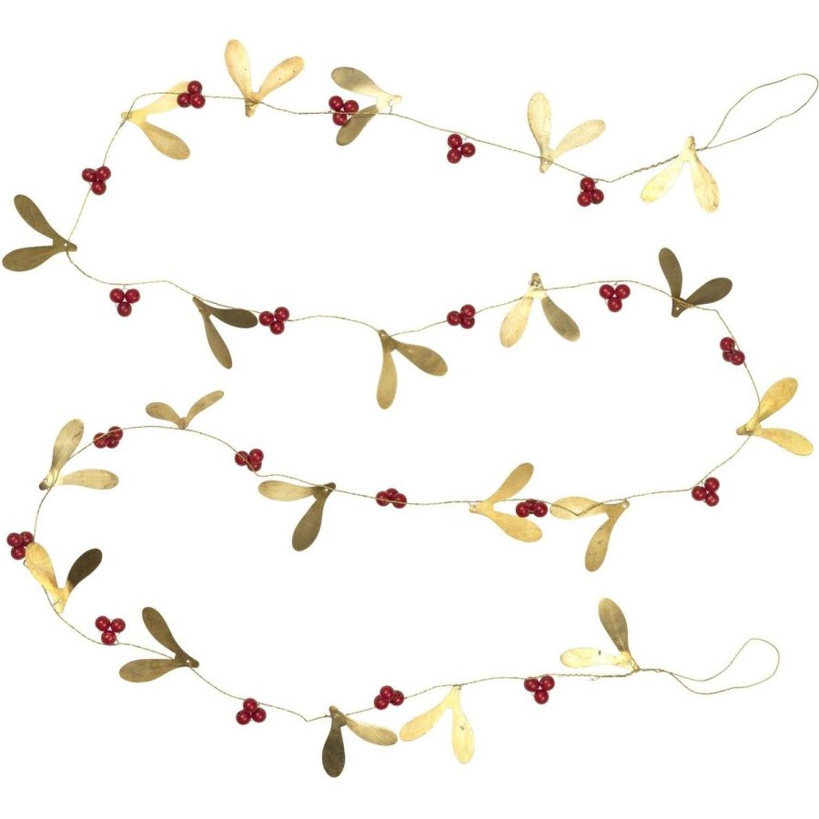 Broste Copenhagen Mistletoe Guirlande 184 cm, R�d