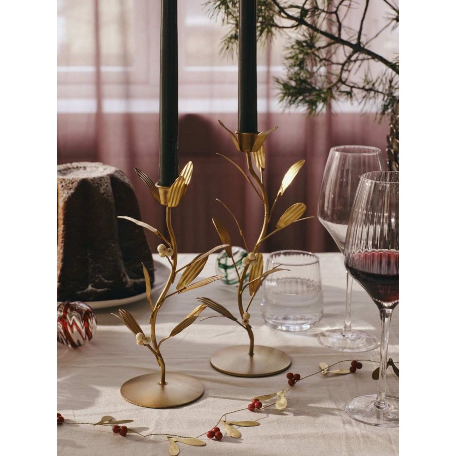 Broste Copenhagen Mistletoe Kandelaar H21 cm, Metalfinish