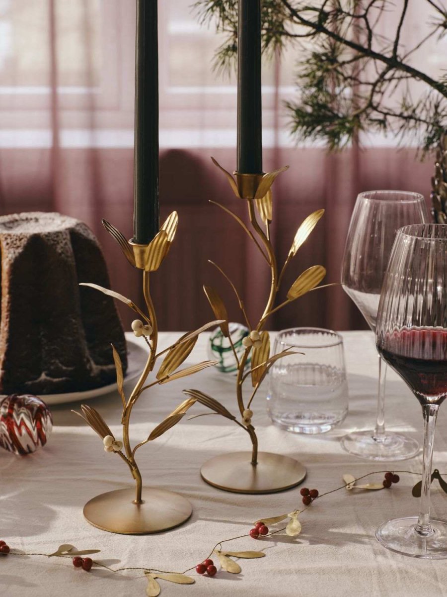 Broste Copenhagen Mistletoe Kandelaar H21 cm, Metalfinish