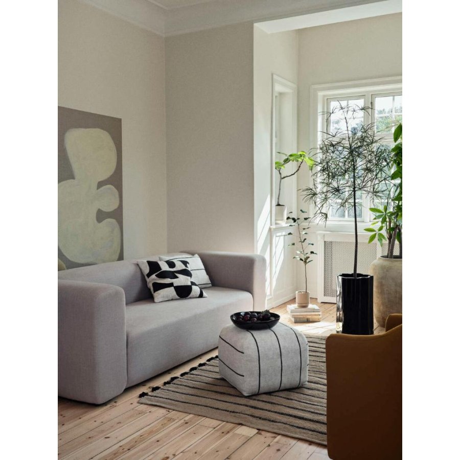 Broste Copenhagen Ezra Teppich 140x200 cm, Natur/Schwarz