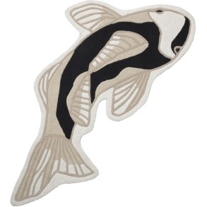 Broste Copenhagen Koi Vloerkleed 97x130 cm, Zwart