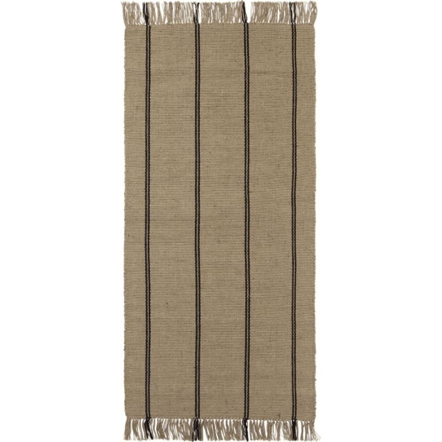 Broste Copenhagen Yuki Teppich 70140cm, Schwarz