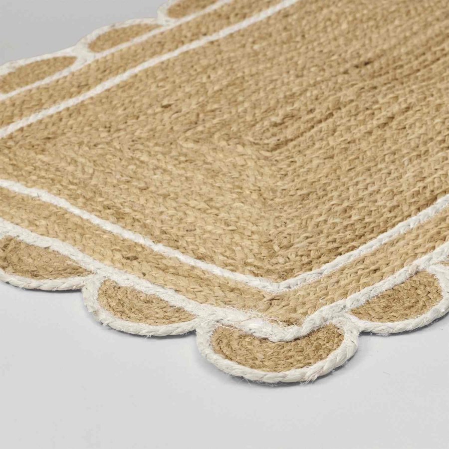 Broste Copenhagen Scallop Bodenteppich 60x90 cm, Wei�