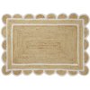 Broste Copenhagen Scallop Gulvt�ppe 60x90 cm, Hvid