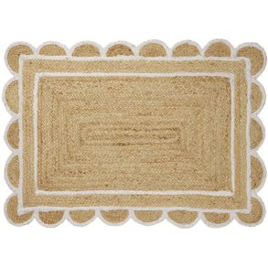 Broste Copenhagen Scallop Bodenteppich 60x90 cm, Wei�