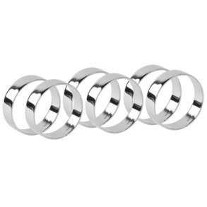 Broste Copenhagen Ring Serviettenring 6er Set 4,5 cm, Silberfarben
