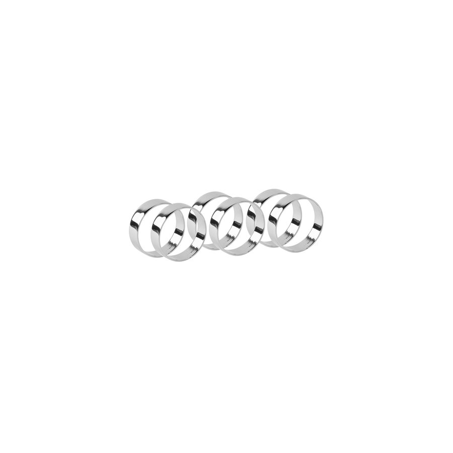 Broste Copenhagen Ring Serviettenring 6er Set 4,5 cm, Silberfarben