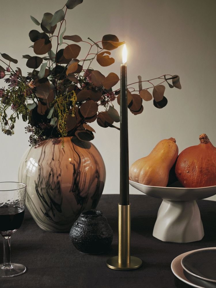 Broste Copenhagen Maro Kerzenhalter H14cm, Messingfinish