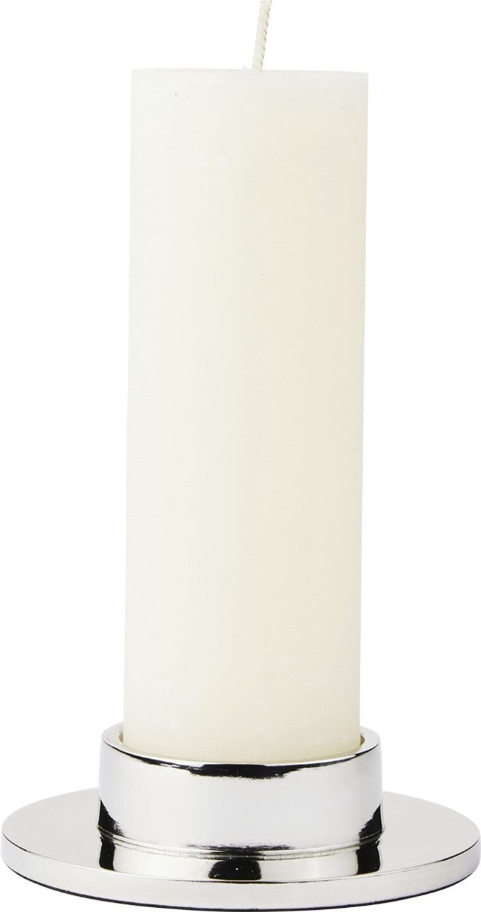 Broste Copenhagen Maro Kerzenhalter H4cm, Silber-Finish