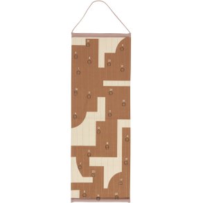 Broste Copenhagen Karla Weihnachtskalender 35x100 cm, Meerkat Brown
