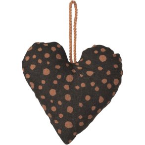 Broste Copenhagen Heart Ornament H10 cm, Turkish Coffee