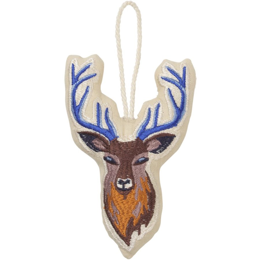 Broste Copenhagen Reindeer Ornament 10 cm, Warm Beige