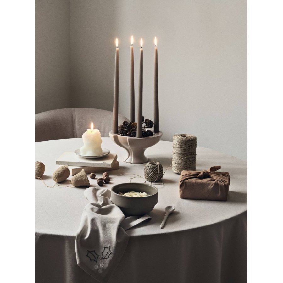 Broste Copenhagen Fryd Stoffserviette 4er Set 45x45 cm, Light Warm Grey