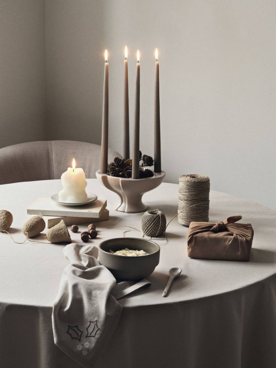 Broste Copenhagen Fryd Stoffserviette 4er Set 45x45 cm, Light Warm Grey