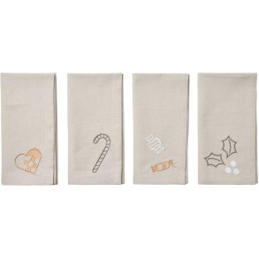 Broste Copenhagen Fryd Stofserviet 4 stk. 45x45 cm, Light Warm Grey