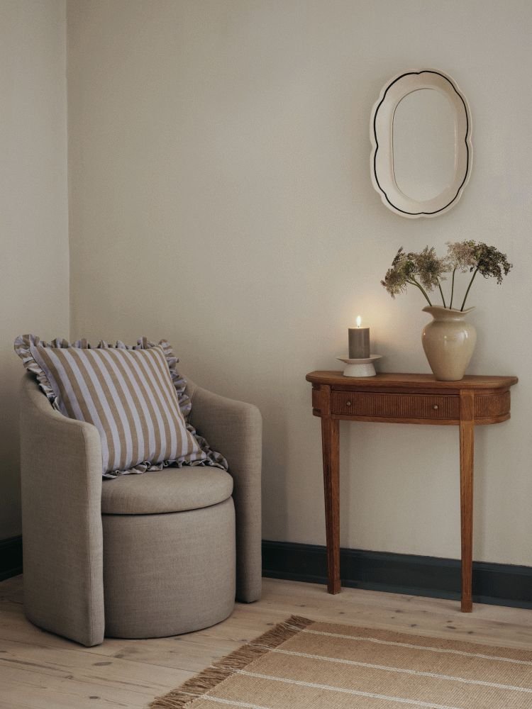 Broste Copenhagen Ina Kissenbezug 5050cm, Blau