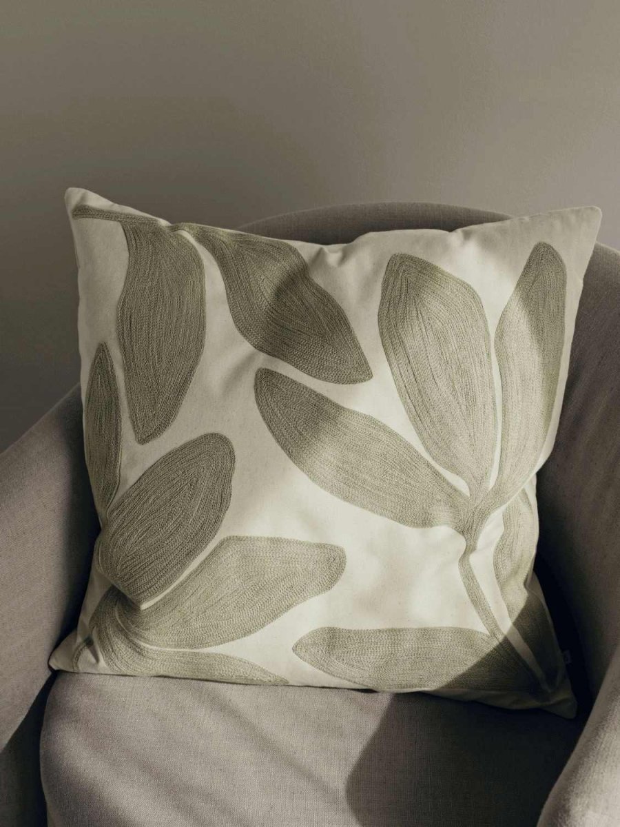 Broste Copenhagen Herbert Kissenbezug 50x50 cm, Gr&uuml;n