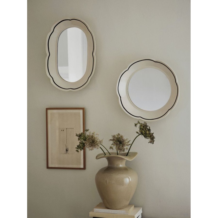 Broste Copenhagen Hilma Spiegel 36cm, Wei