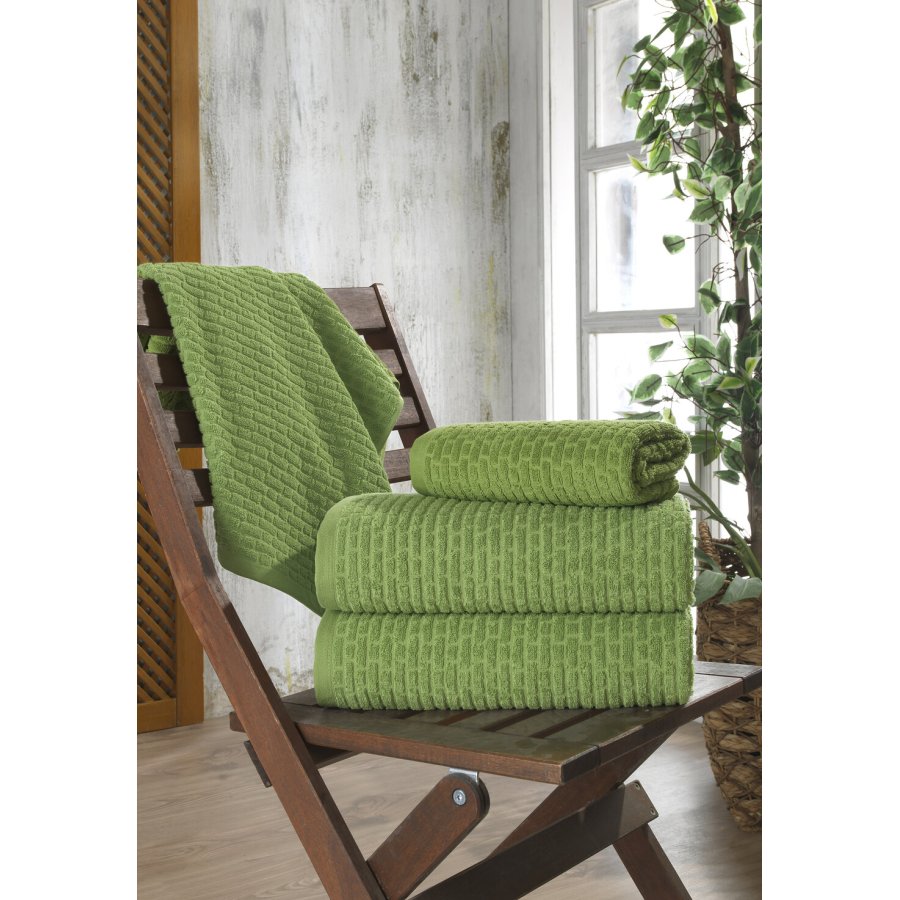 bySKAGEN H�ndkl�der 2 stk. 70x140 cm, Olive Green