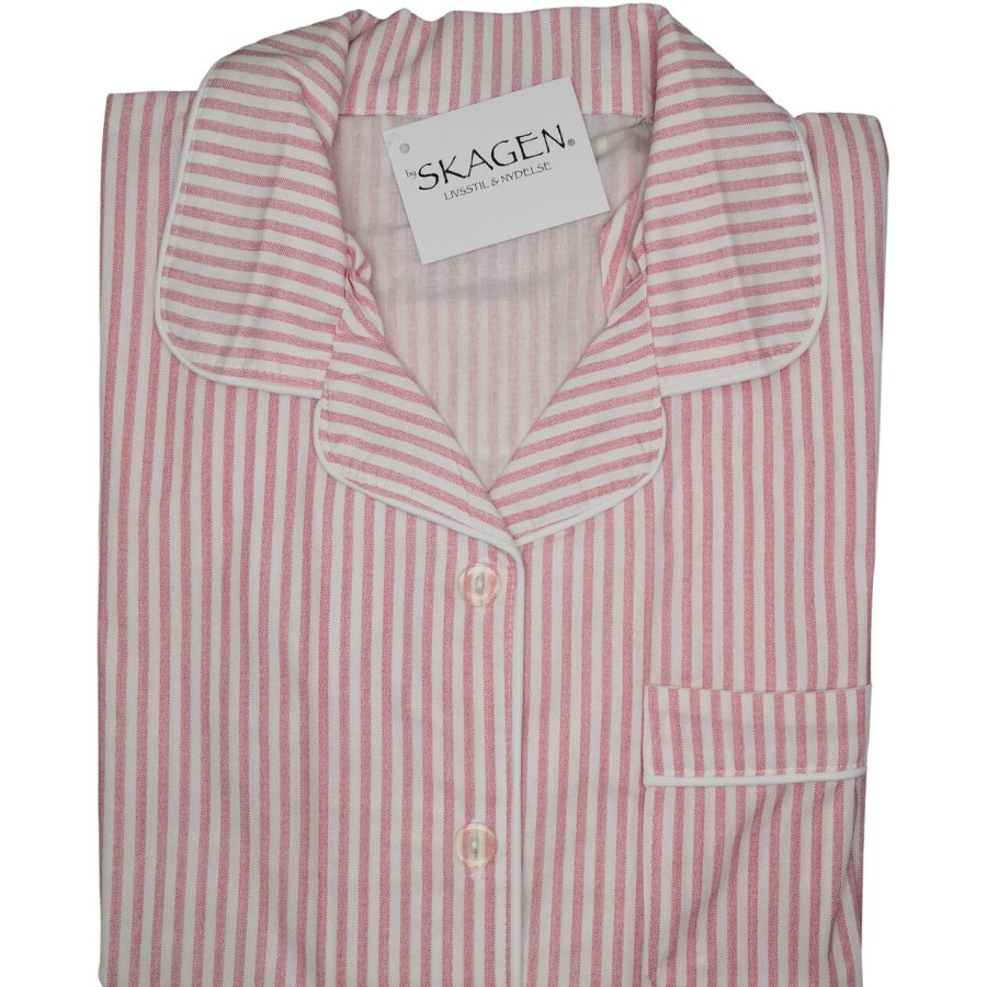 bySKAGEN Pyjama Shirt M, Rosa/Wei