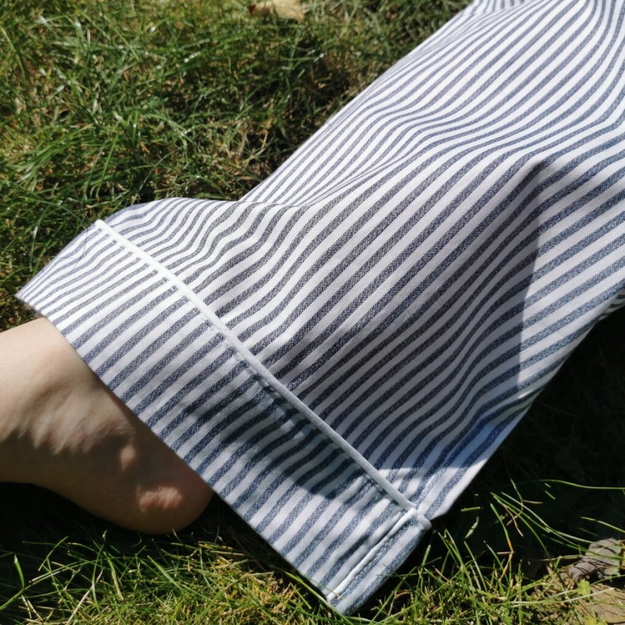 bySKAGEN Pyjamahose XS, Dunkelblau/Wei