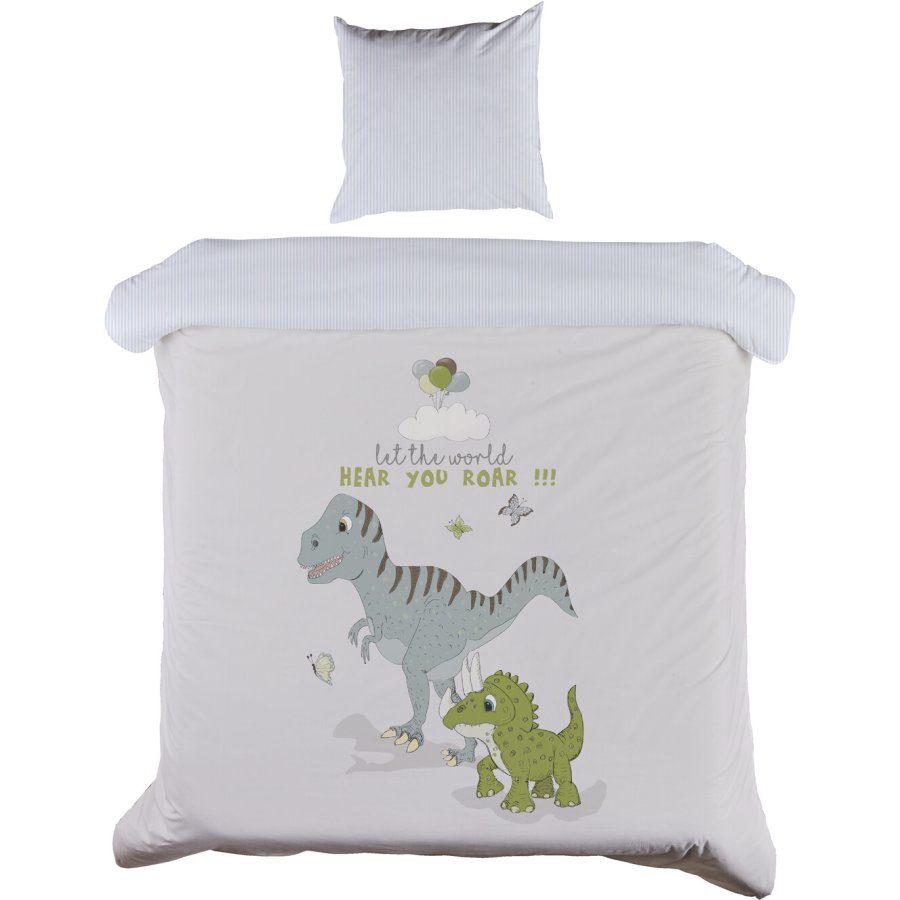 bySKAGEN Juniorsengest Dino 100x140 cm, Grn/Hvid