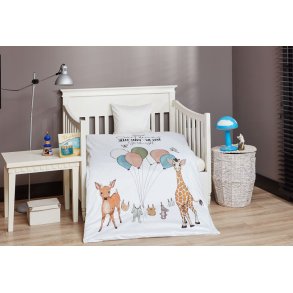 bySKAGEN Juniorsenges�t Sleep Tight 100x140 cm, Gr�n/Hvid
