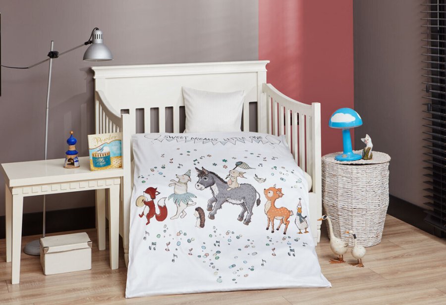 bySKAGEN Juniorsenges�t Sweet Dreams 100x140 cm, Gr�n/Hvid