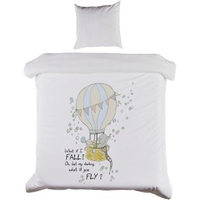 bySKAGEN Juniorsenges�t What If I fall 100x140 cm, Gr�n/Hvid