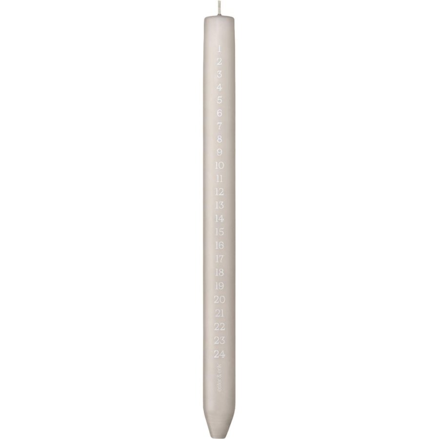 ester & erik Kalenderlys �2,6/H28 cm, Linen Grey