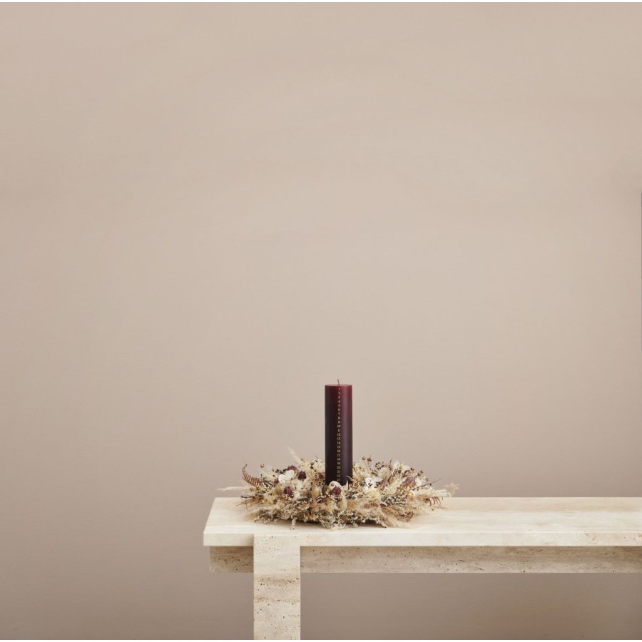 ester & erik Kalenderlys �5/H25 cm, Deep Wine