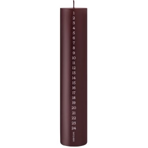 ester & erik Kalenderlys �5/H25 cm, Deep Wine