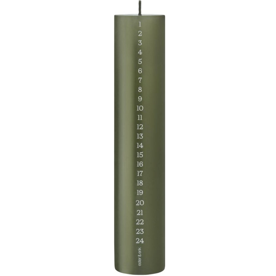 ester & erik Kalenderlys �5/H25 cm, Green Soil