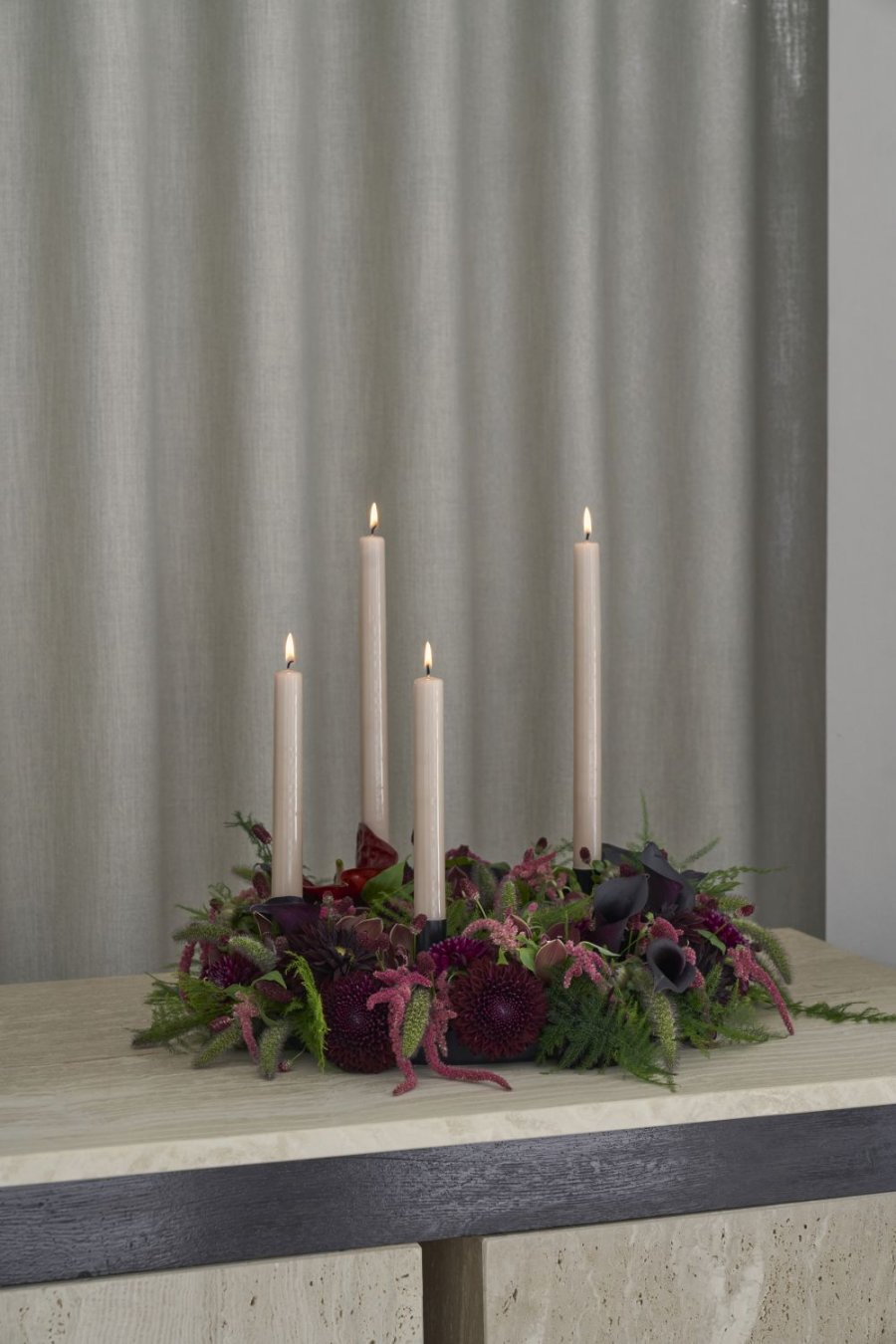 ester & erik Lysestick 4 stk. �2,6/H10 cm, Sort