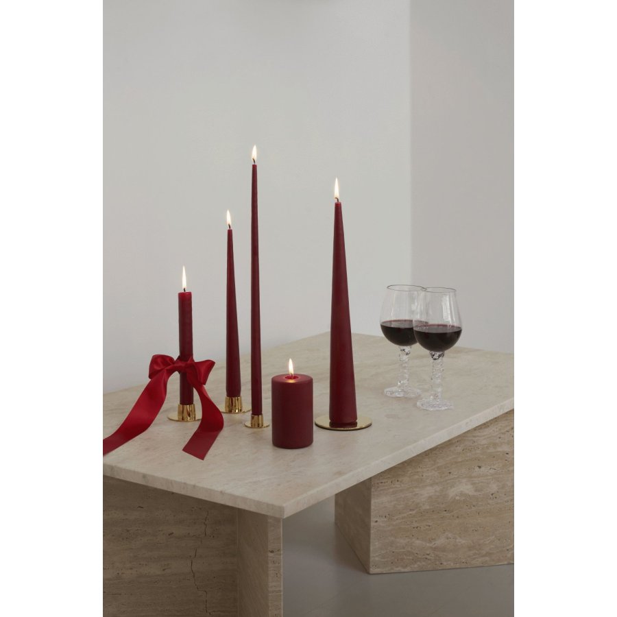 ester & erik Lysestage 2 stk. H2,3 cm, Blank Guld