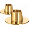 ester & erik Lysestage 2 stk. H2,3 cm, Blank Guld