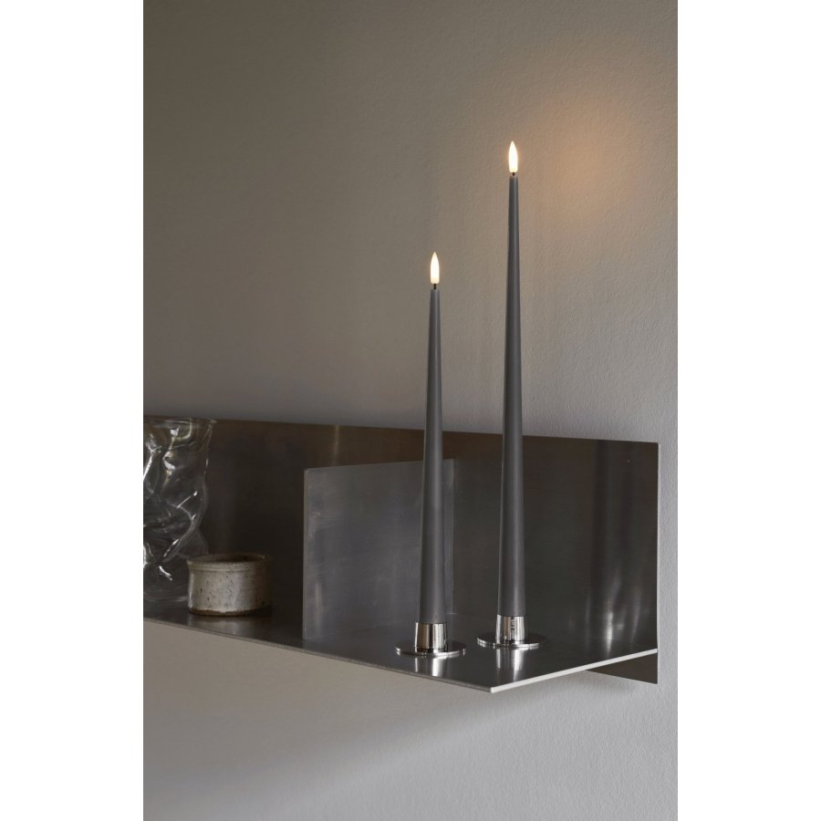 ester & erik Lysestage 2 stk. H2,3 cm, Blank S�lv