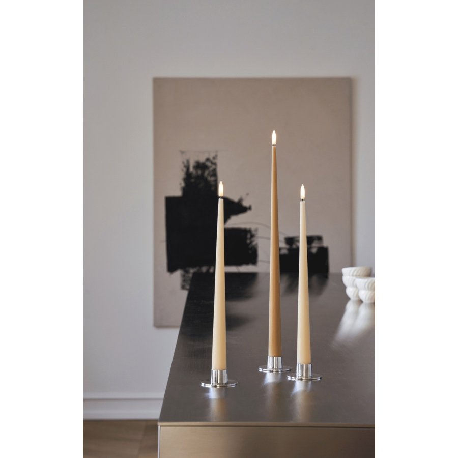 ester & erik Lysestage 2 stk. H2,3 cm, Blank S�lv