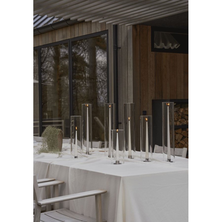 ester & erik Lysestage 2 stk. H2,3 cm, Blank S�lv