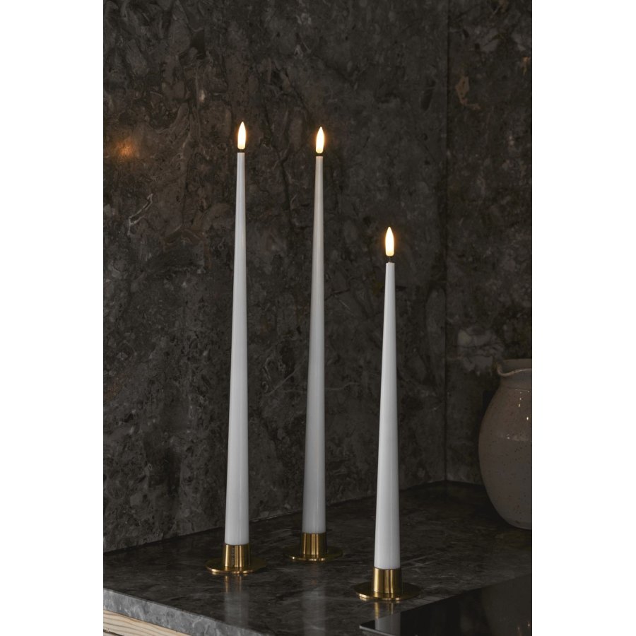 ester & erik Lysestage 2 stk. H2,3 cm, B�rstet Guld